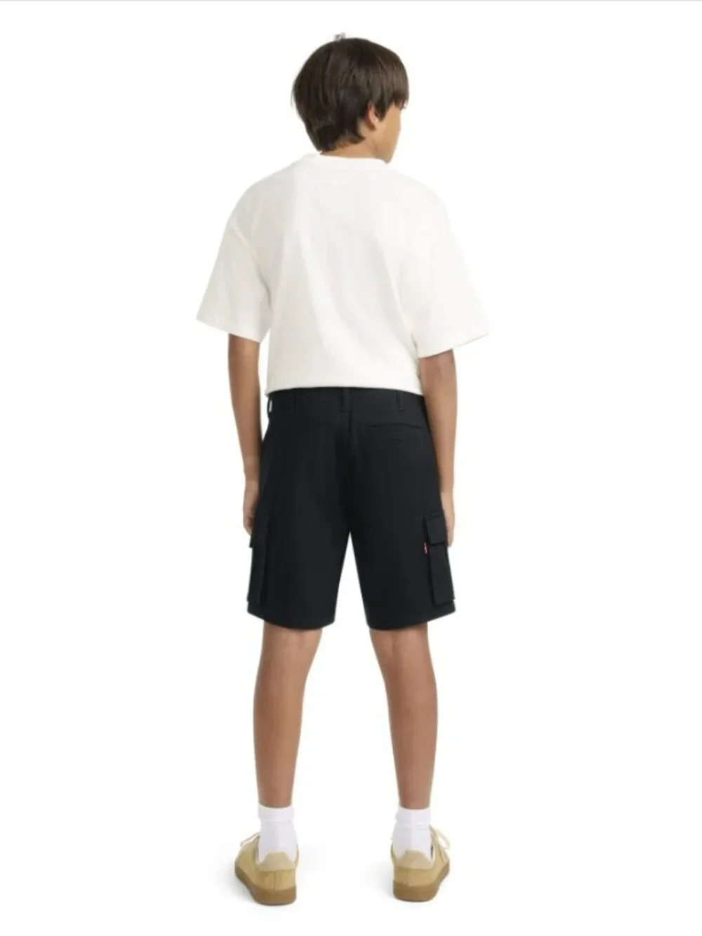 NEW Levi's Boys Twill Cargo Shorts Size 20 Black School Uniform Cotton 98% cotto